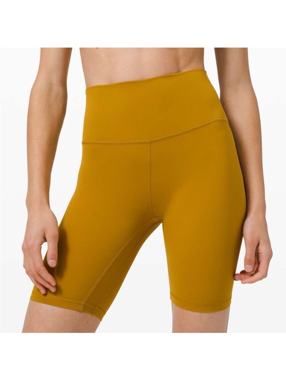 lululemon athletica High-Rise Bike Shorts in Mustard